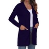 YUNDAI Women's Long Cardigans Open Front Lightweight Knitted Solid Color