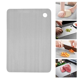 ZHYUAN Stainless Steel Cutting Board for Kitchen,Kitchen Cutting Boards,Double-Sided Chopping Board,Double-Sided Food Grade Meat Cutting Board,Cutting Board,Dishwasher Safe,for Meat Vegetables Fruits