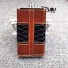 iSavage 4oz Leather Wrapped Hip Flask-YM156