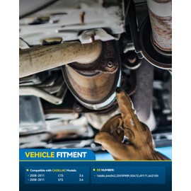 PHILTOP Right Catalytic Converter Kit Fit For 2008-2011 CTS/STS 3.6L OE Replace# 16684, 644042, 50472 Direct-Fit (EPA Compliant)