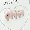 Veil White Handmade Nail Tips Wedding Nail Tips - Almond