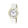 Ravel - Unisex Watch With Large Numbers, White/Gold Tone