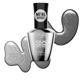 L.A.girl Liquid Chrome Nail Polish 0.47 FL OZ- 8 Colors (Burnished Nickel)