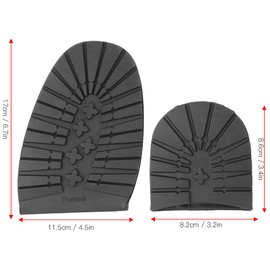 Tyenaza Rubber Shoe Sole,Anti-Skid Wear Resistant Rubber Sole Protector Pads for DIY Shoe Repair Supplies(Front Sole)