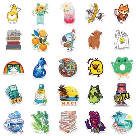 Stickers for Kids, 100 Pcs/Pack Vinyl Waterproof Vsco Stickers, Cute Aesthetic Stickers For Laptop Skateboard Computer Phone Guitars Scrapbook, Water Bottles Stickers for Kids Teens Girls (Vsco Stickers)