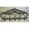 Cast Iron Victorian Style Towel Coat Hooks Hat Hook Key Rack Rustic Brown Finish