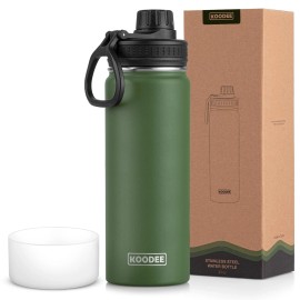 koodee Insulated Water Bottle, 22 oz Stainless Steel Double Wall Vacuum Wide ...