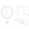 Hansfelds Pressure Gauge 0-60 Bar/PSI 63mm Dial Liquid Filled 1/4"