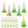 Jenaai 6 Set Halloween Inflatable Witch Hat Ring Toss Game