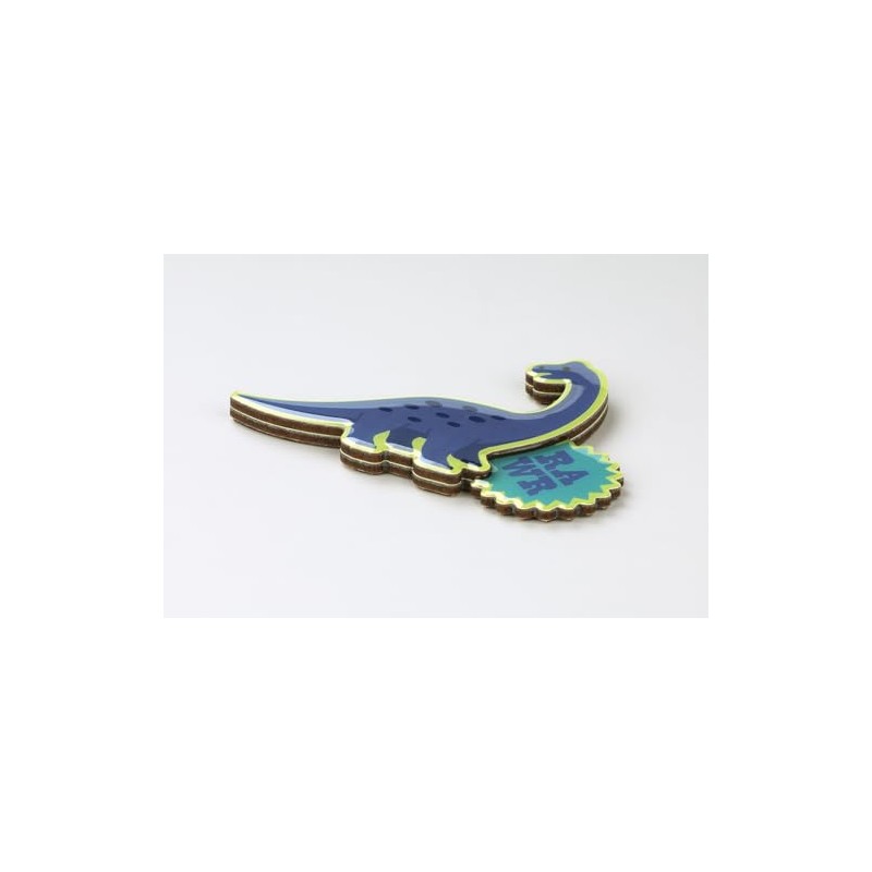 Skater ZMGDW1-A Die-Cut Wooden Magnet Dinosaurus Brachiosaurus Dinosaur