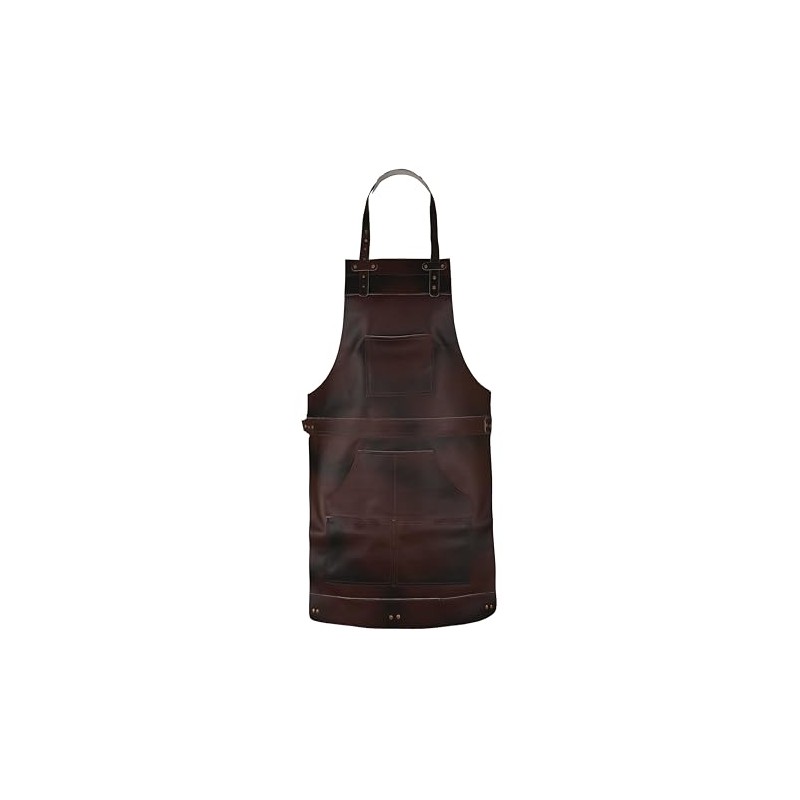 TANNER lONDON Full Grain Leather Apron for Butcher, Barber, Woodwork,