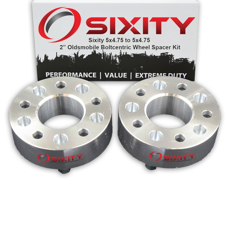Sixity Auto 2 pc 2" 5x4.75 Wheel Spacers compatible with