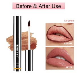 2 PCS Peel off Lip Liner, Lip Liner Stain Tattoo, Long Lasting & Waterproof Lip Pencil, High Pigmented Tattoo Lips Liner, Lip Contour Kit, Smudge Proof Lip Tint, Charming Matte Lips Makeup, 04+05
