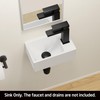 KES Floating Sink Right Hand Bathroom 12" X 7" for