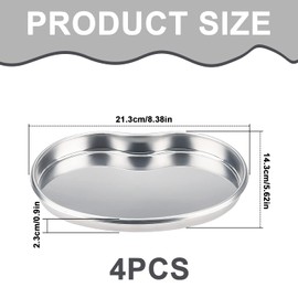 NTGRTY Set of 4 Stainless Steel Kidney Bowls, Curved Trays, Laboratory Tray, Instrument Tray, Medical Tray, Thick Laboratory Tray for Dental Instruments, Bathroom Organiser, Tattoo Tool