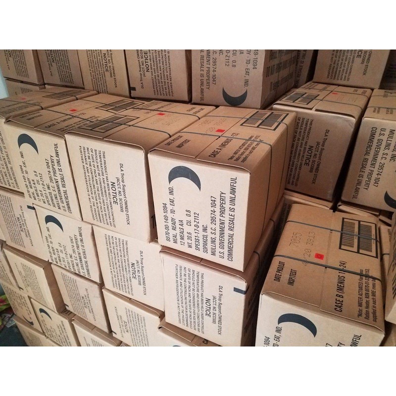 Military MREs Box A and Box B NSP/Test Date 03/2021