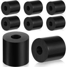 Multi Purpose Rubber Spacer Black Rubber Bushings 3/4 Inch OD x 1/4 Inch ID x 3/4 Inch Grommets Rubber Washers for Vibration, Bolts, Home, Car Accessories (8 Pcs)