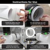 4Inch Dryer Vent Hose 10FT, Rubber Interface Dryer Vent Connector