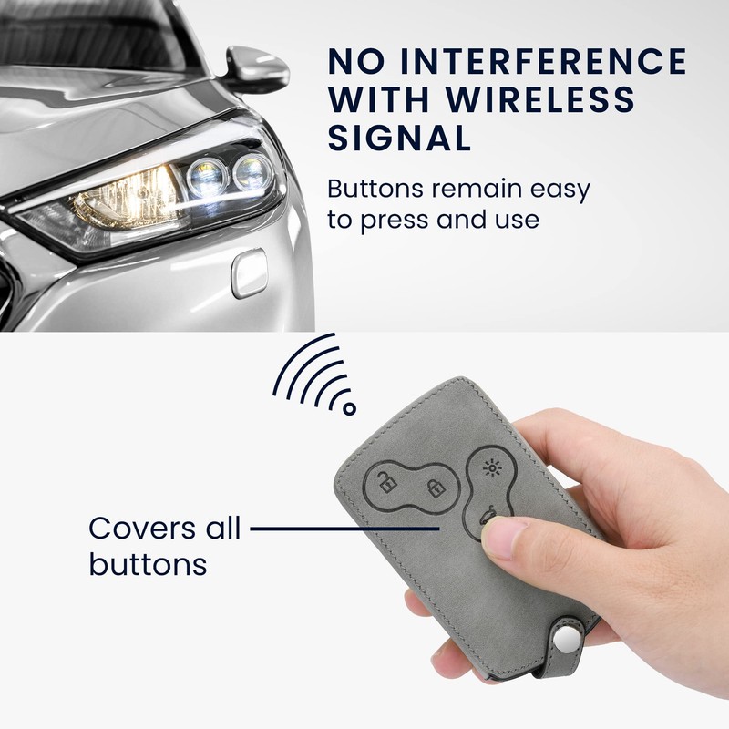 kwmobile Car Key Case Compatible with Renault 4-Button Car Key