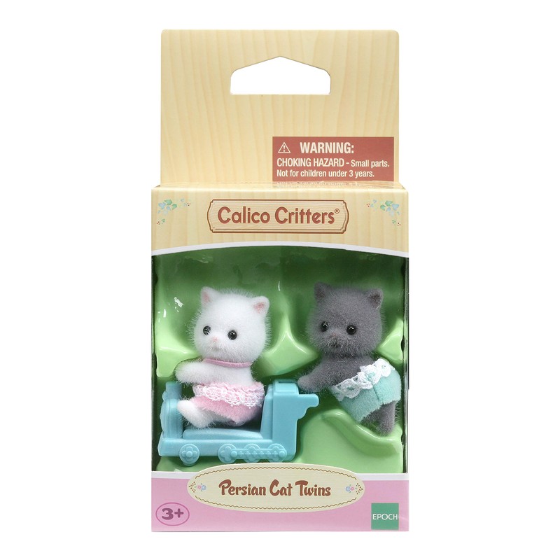 Calico Critters Persian Cat Twins - Two Collectible Figures &
