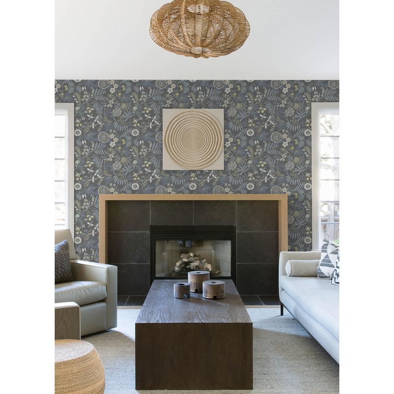 Scott Living Marilyn Light Grey Floral Trail Wallpaper