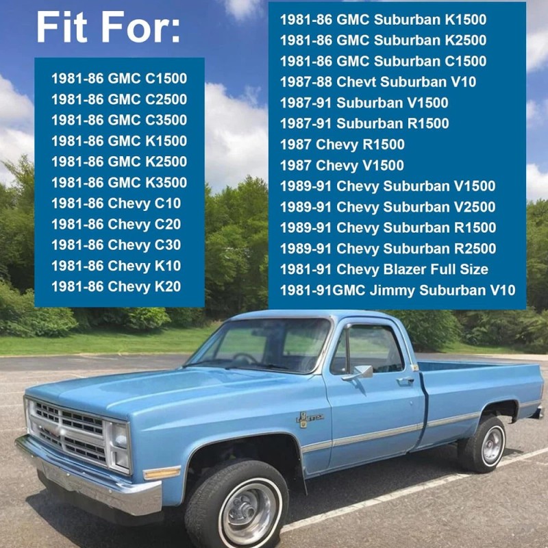Complete Door Window Weatherstrip Seals Set Kit For 1985-1991 Chevy