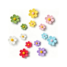 Betagt 3D Flower Magnets for Fridge, 14 Pcs Cute Refrigerator Magnets Strong (7 Colors, 2 Sizes), Colorful Decorative Fridge Magnets for Whiteboard Locker Kitchen Office Decor