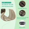 SURNEL Real Hair Clip in Dark Brown to Light Brown