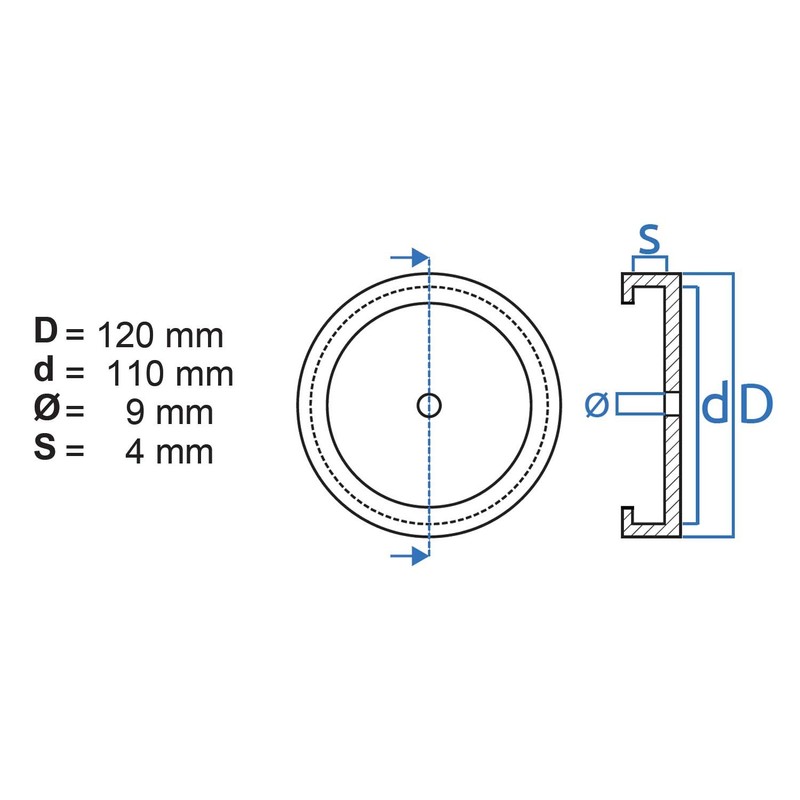 J.A.B. Becker/ATH/Hofmann/Hermann Round Rubber Pads 120-1 Hole Kit 4-Piece