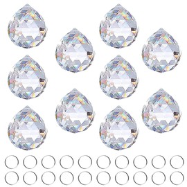 Ceeyoll Pack of 16 Suncatcher Crystal, Hanging Crystal Balls, Crystals for Hanging, Crystal Glass Ball, Prism Crystal, Rainbow Crystal Ball, for Windows, Home, Prism Decoration