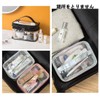 FLORPERRY Transparent Makeup Pouch, Double Layer, Cosmetic Storage Box, Makeup