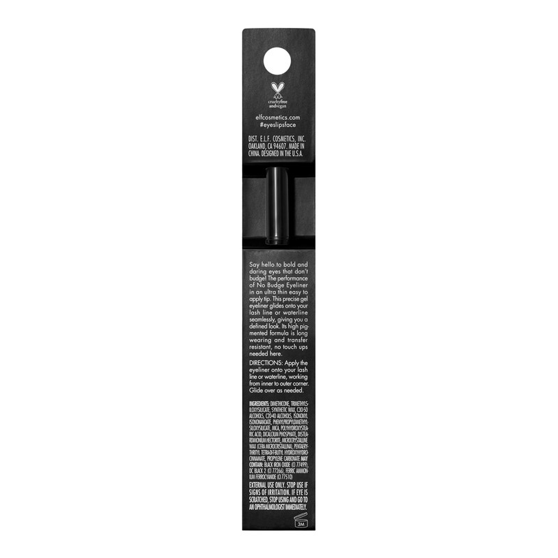 e.l.f. No Budge Precision Eyeliner, Long-lasting, Creamy Eyeliner With An