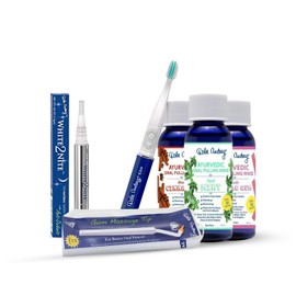 Dale Audrey Tooth kit | Quick Sonic Electric Toothbrush for Adults | White2nite Teeth Whitening Pen | Enamel Safe Natural Extreme with Gum Massage Tip and Bottles of Oral Pulling Rinse for Gums.