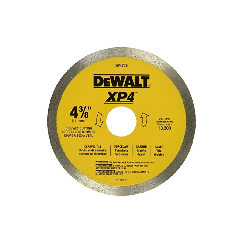 DEWALT Hoja de azulejos de 4-3/8 pulgadas, húmeda/seca (DW4738)