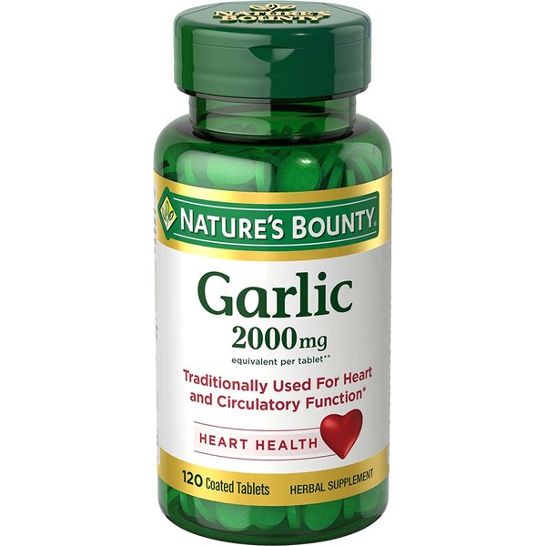 Nature's Bounty Garlic 2000mg, Tablets 120 ea (Pack of 4)