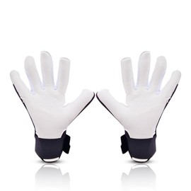 TIGEAR Adult Nexus Series Professional GK Goalkeeper Gloves with 3.5mm Contact, German Latex, Hybrid Negative Cut and Adjustable Wrist Control (Size L-10, Black)