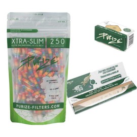 PURIZE® Bag | 250 XTRA Slim Size Activated Carbon Filters (Special Set) Rainbow