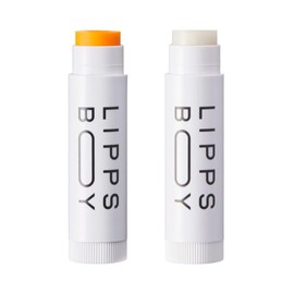 Lips Boy Lip Balm (Light Orange) 4g & Lip Scrub 4g Men Makeup Cosmetics Color Lip Colored Moisturizing Lip Care Stick