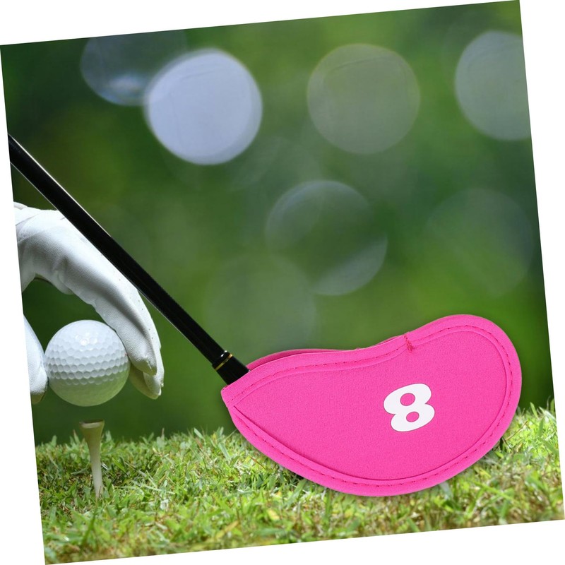 Kisangel 10Pcs Professional Golf Club Head Covers Portable Anti-Scratch Iron