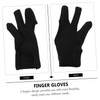 FOMIYES Heat Resistant Hairdressing Gloves 3 Finger Insulative Mittens for