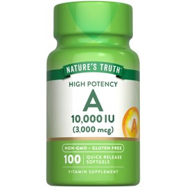 Nature's Truth Vitamin A 10000 IU Softgels | 100 Count | Non-GMO & Gluten Free Supplement