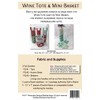Bodobo Bags Wine Tote & Mini Basket Pattern, None