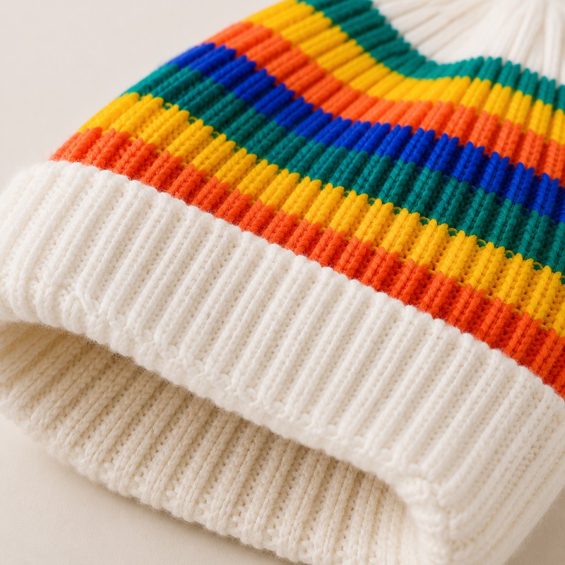 Baby Winter Knit Hat for Cold Weather – Cute Rainbow