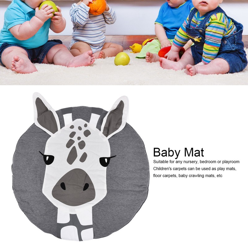 Soft Cotton Baby Play Mat Giraffe Pattern Wide Application Baby