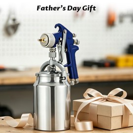 AutoViteX 34 Ounce Siphon Feed Spray Gun with 2.0 mm Copper Nozzle, Professional HVLP Air Paint Sprayer for Automotive Refinishing, Furniture Spraying and Heavy-Duty Coatings