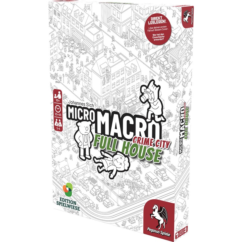 Pegasus Spiele 59061G MicroMacro Crime City 2-Full House, Multi-Colour, Multi-Coloured