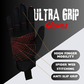 PIGOSKI Ultra Lightweight Water Ski Gloves UV Protection Kayaking Gloves Men Women Breathable Full Finger Neoprene with Anti-Slip Grip for Water Sports