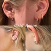 1 Pair 6mm Small Hoop Earrings for Women, Dainty 14K
