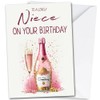 Niece Birthday Cards, Lovely Niece Card A5 Size 14.8cm x