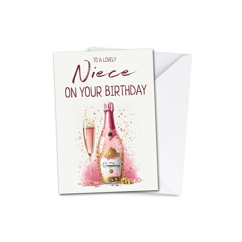 Niece Birthday Cards, Lovely Niece Card A5 Size 14.8cm x